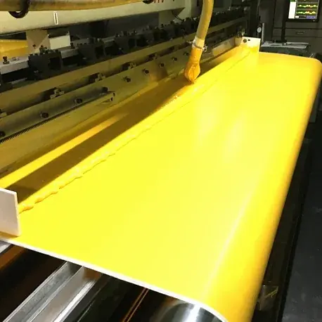 Yellow PVC knife coating production