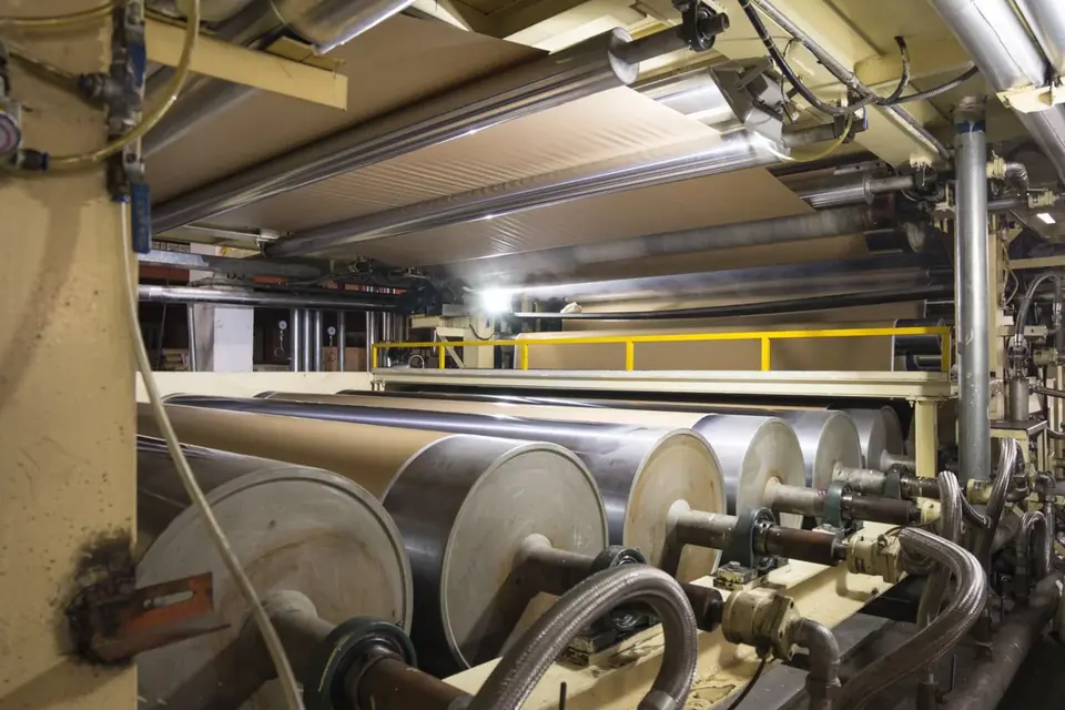 PVC coating and calendering at the factory